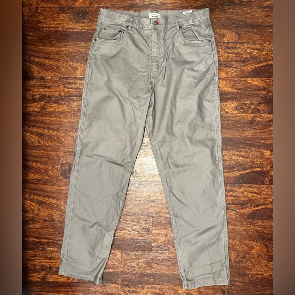 Vintage Eddie Bauer Workwear Relaxed Fit Gray Straight Leg Pants Men’s 38x34
